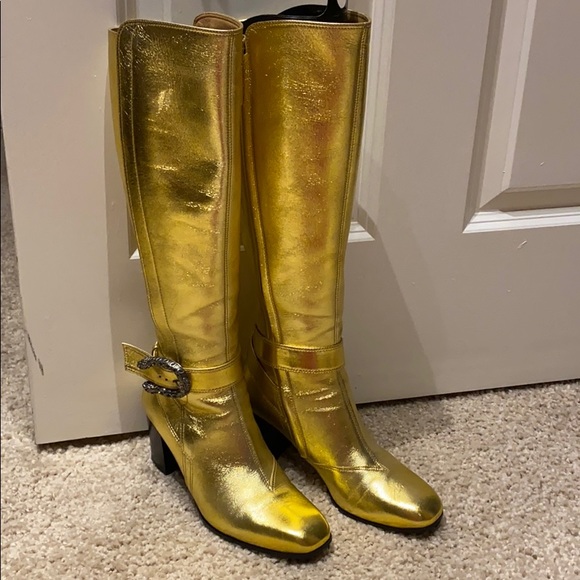 Gucci Gold Boots - Picture 8 of 12